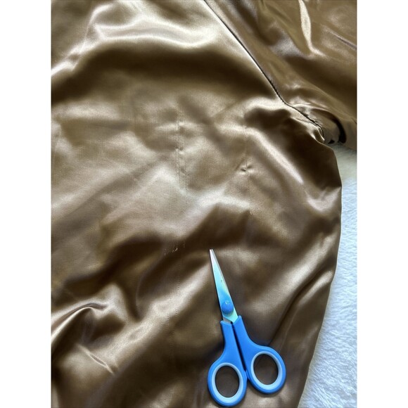 Vintage 80s Chalk Line Cleveland Browns Quilted Snap Bomber Satin Jacket Size XL - Picture 11 of 11